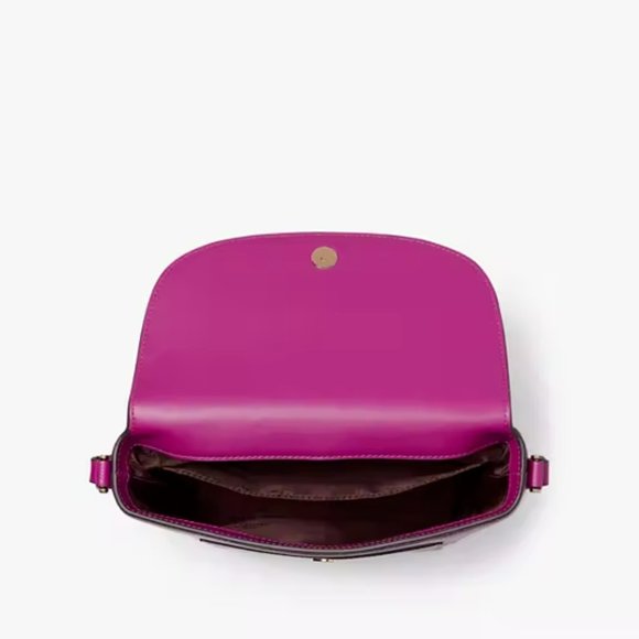 Kate Spade NY Elsie Flap Crossbody Bag Baja Rose Pink Leather - Picture 4 of 5